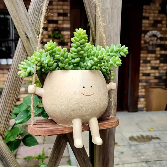 Charming Hanging Flower Head Planter